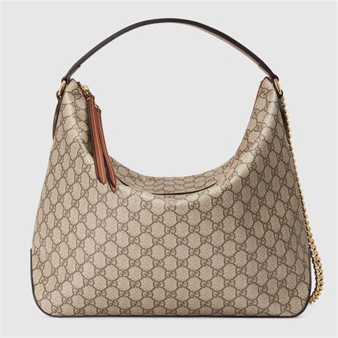 gucci hobo gg supreme large|Gucci Linea A Large GG Supreme Canvas Hobo Bag .